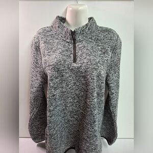 Class/Club Long Sleeve 1/4 Zip Sweater Gray Women's Size 18/20